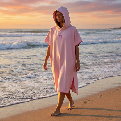 Poncho surf femme rose - Horizon Poncho