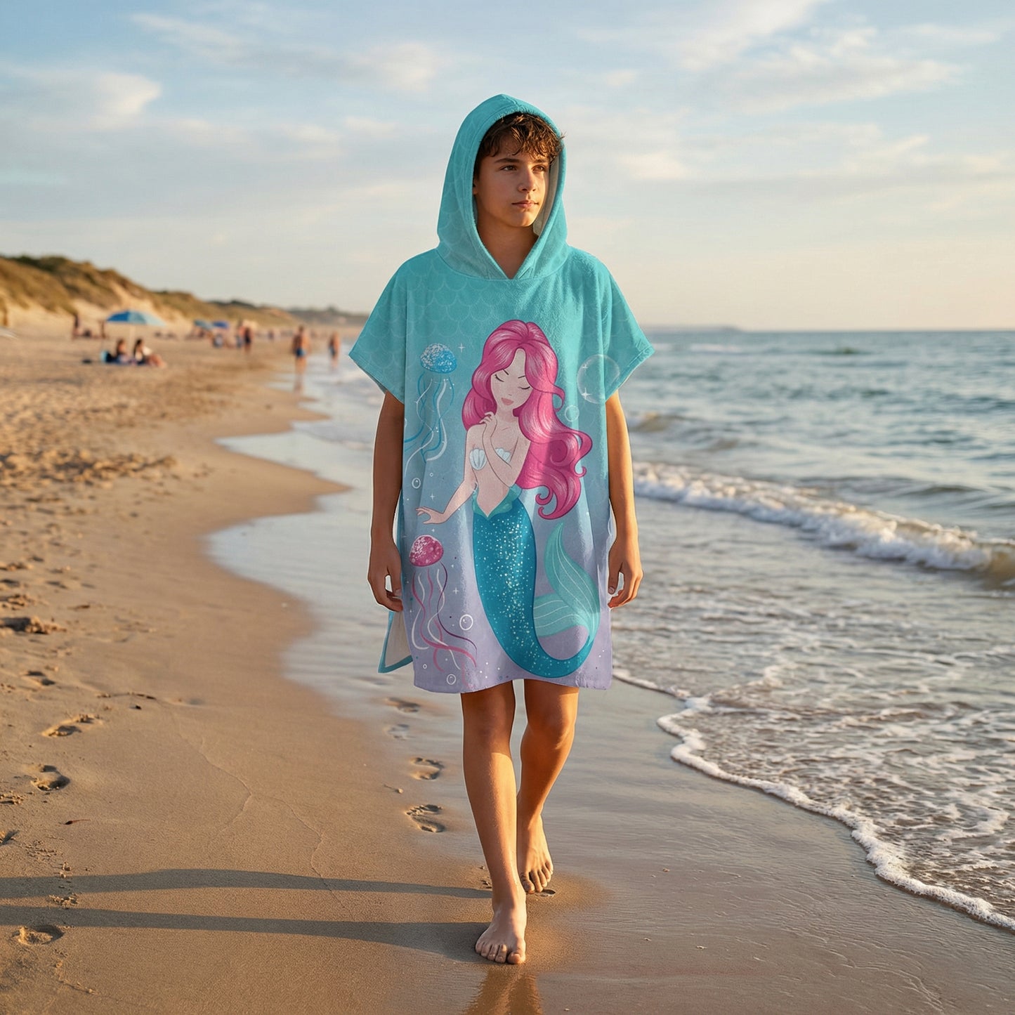 Poncho bain enfant sirène - Horizon Poncho
