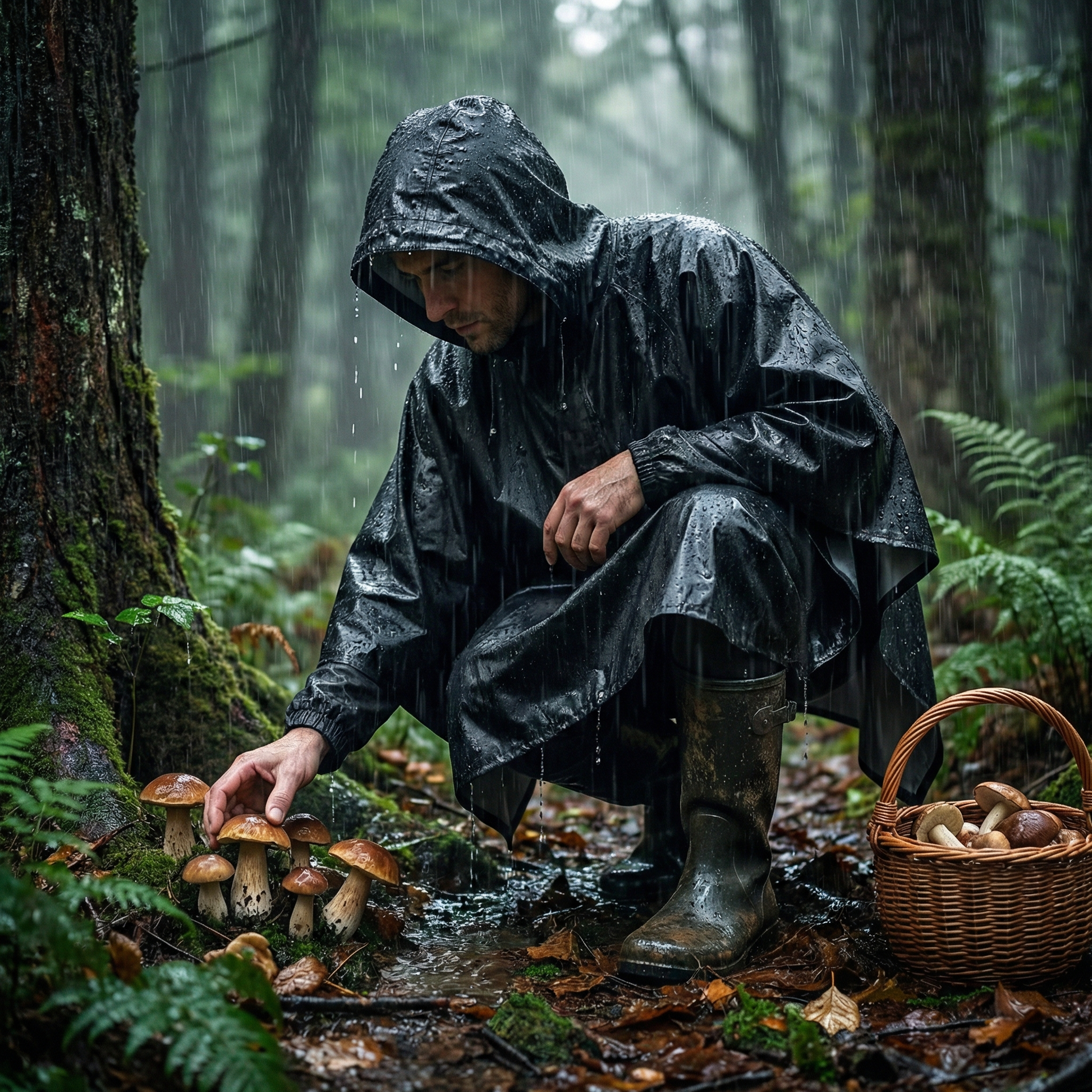 Poncho pluie randonnée noir - Horizon Poncho