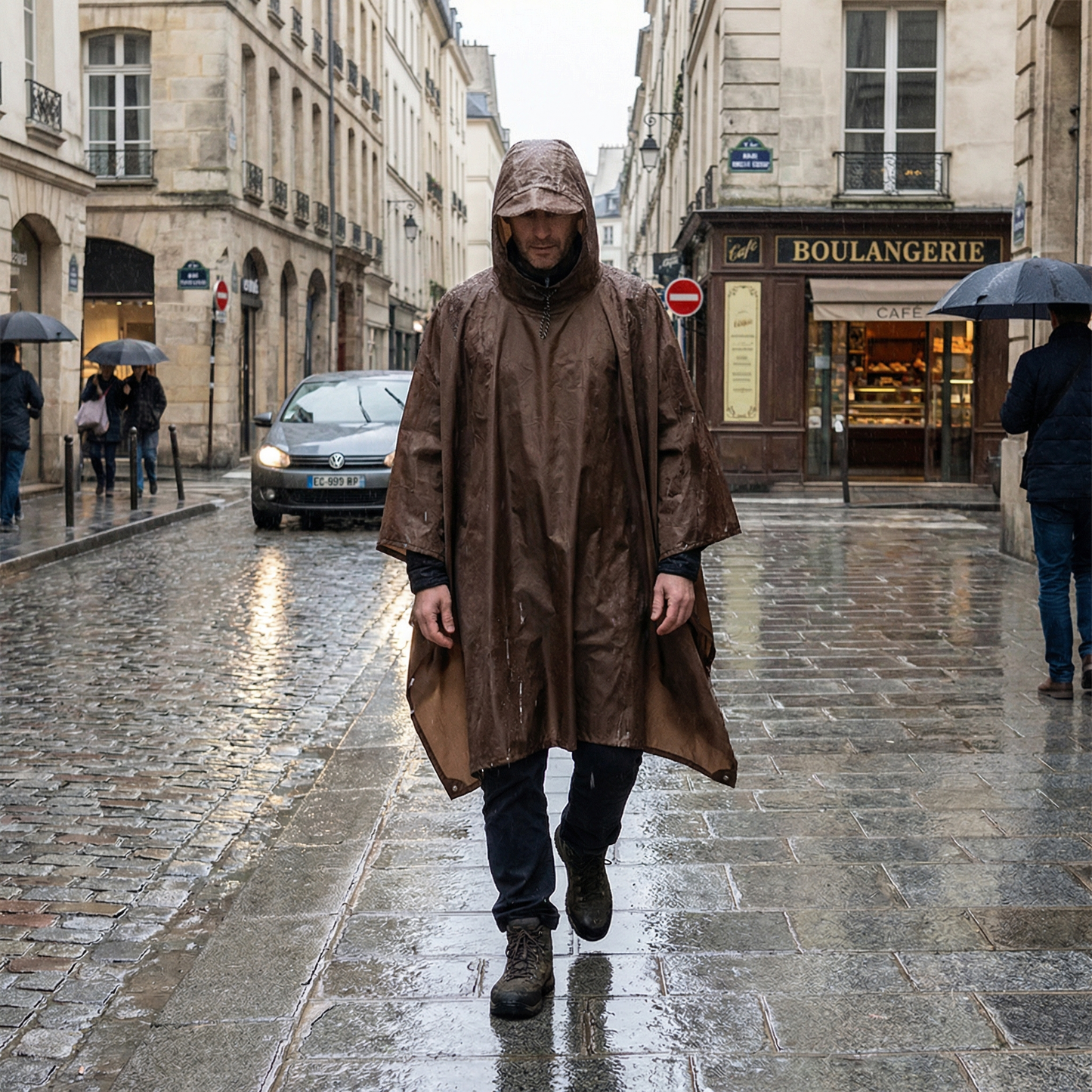 Poncho pluie marron - Horizon Poncho