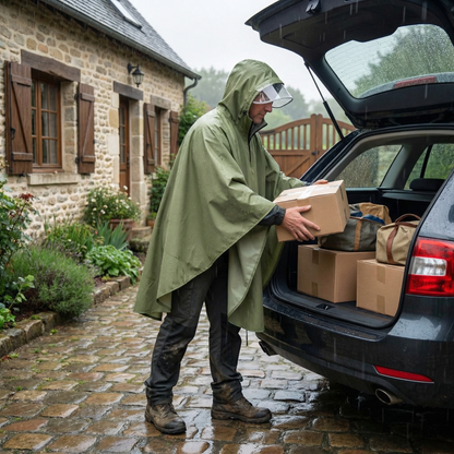 Poncho pluie vert sauge - Horizon Poncho