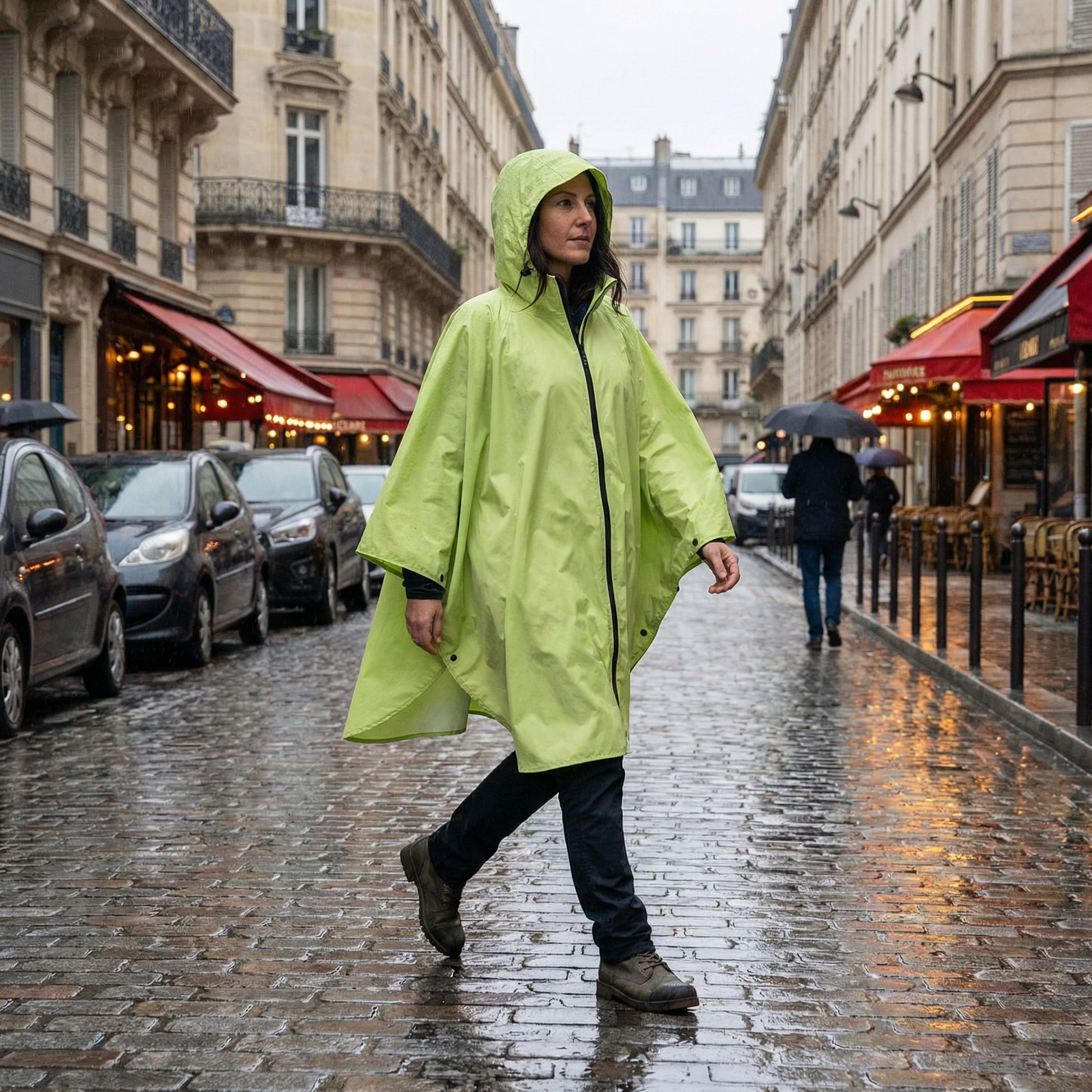 Poncho pluie femme vert clair - Horizon Poncho
