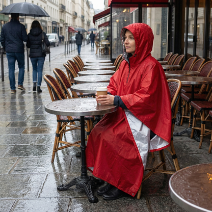 Poncho pluie rouge adulte - Horizon Poncho