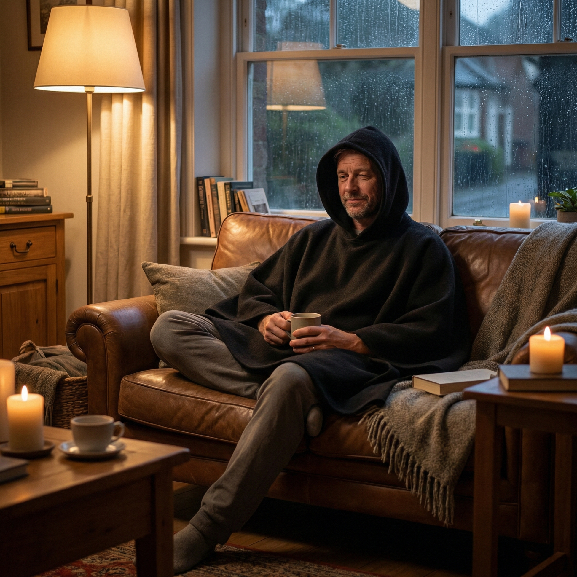 Poncho homme long hiver - Horizon Poncho