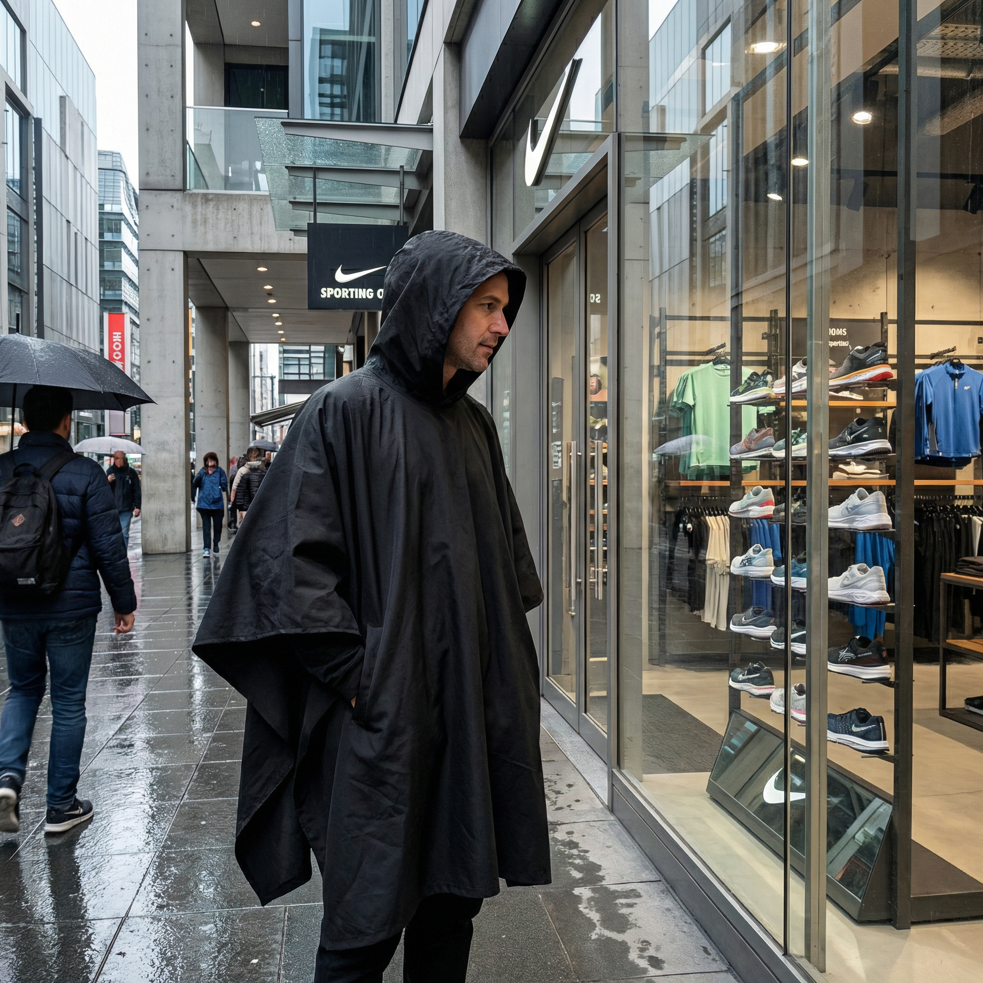 Poncho homme long hiver - Horizon Poncho