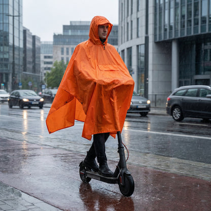 Poncho pluie orange unisexe - Horizon Poncho