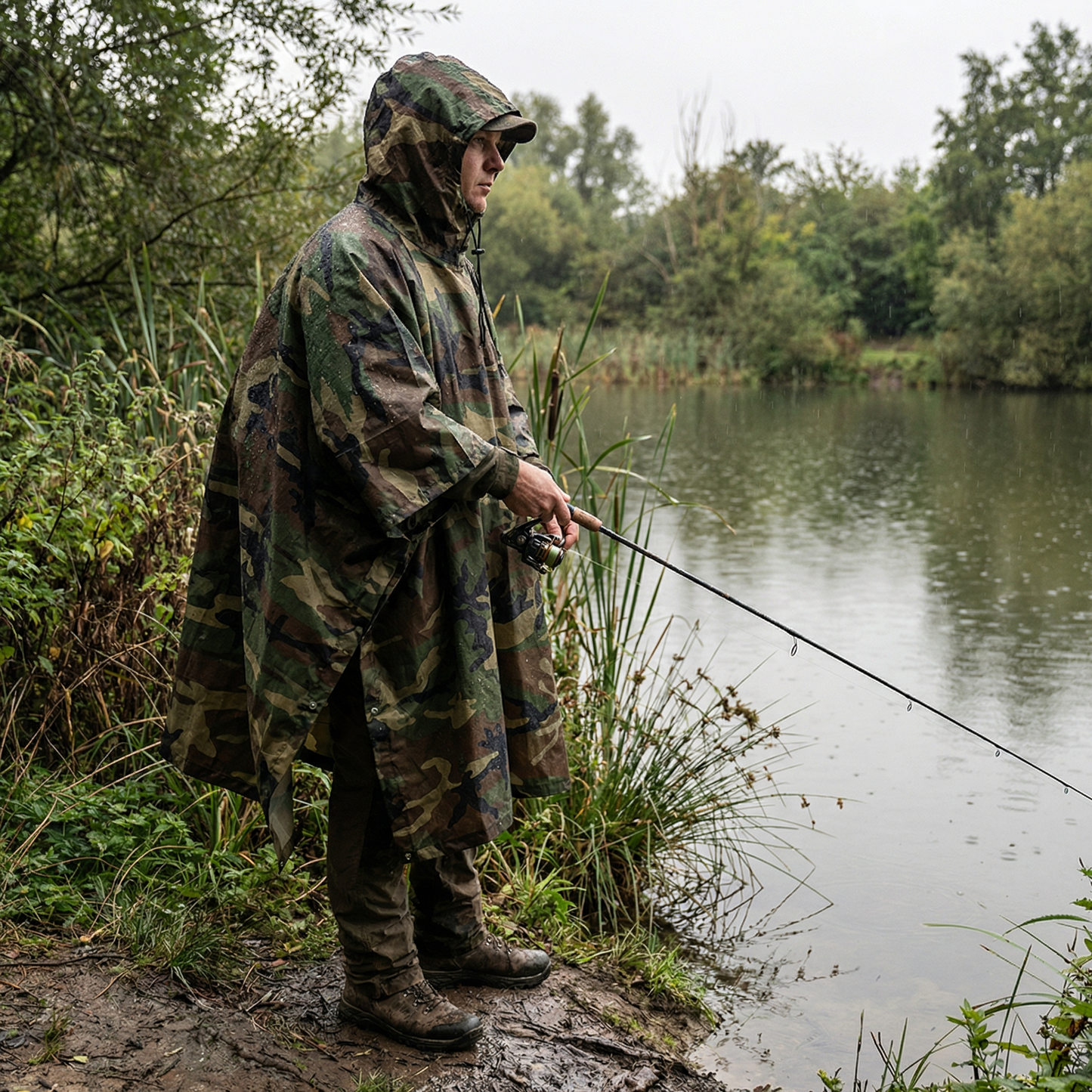 Poncho pluie style militaire - Horizon Poncho