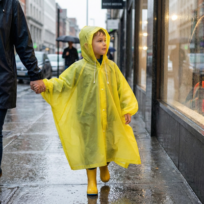 Poncho pluie enfant jaune - Horizon Poncho