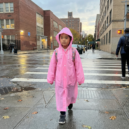 Poncho pluie enfant rose - Horizon Poncho