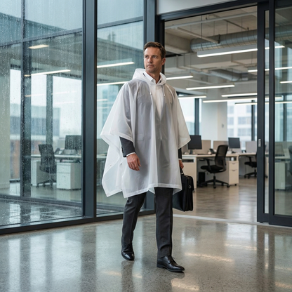 Poncho pluie blanc transparent - Horizon Poncho