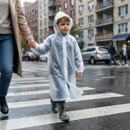 Poncho pluie enfant blanc - Horizon Poncho