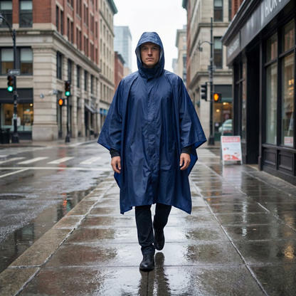 Poncho pluie bleu marine - Horizon Poncho