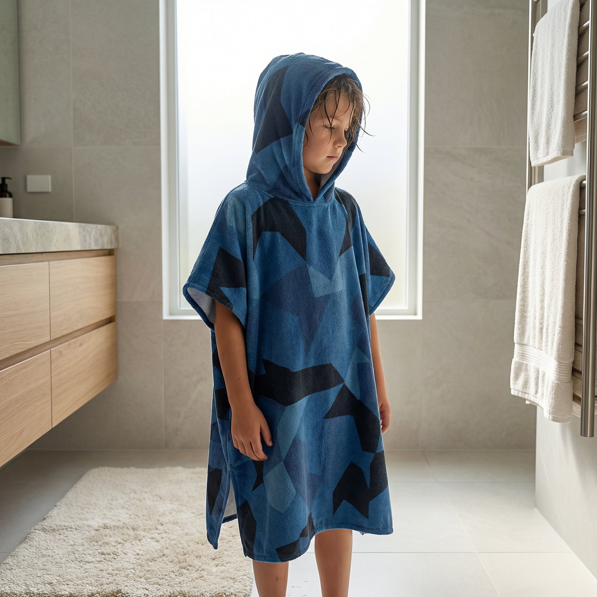 Poncho enfant motifs géométriques - Horizon Poncho