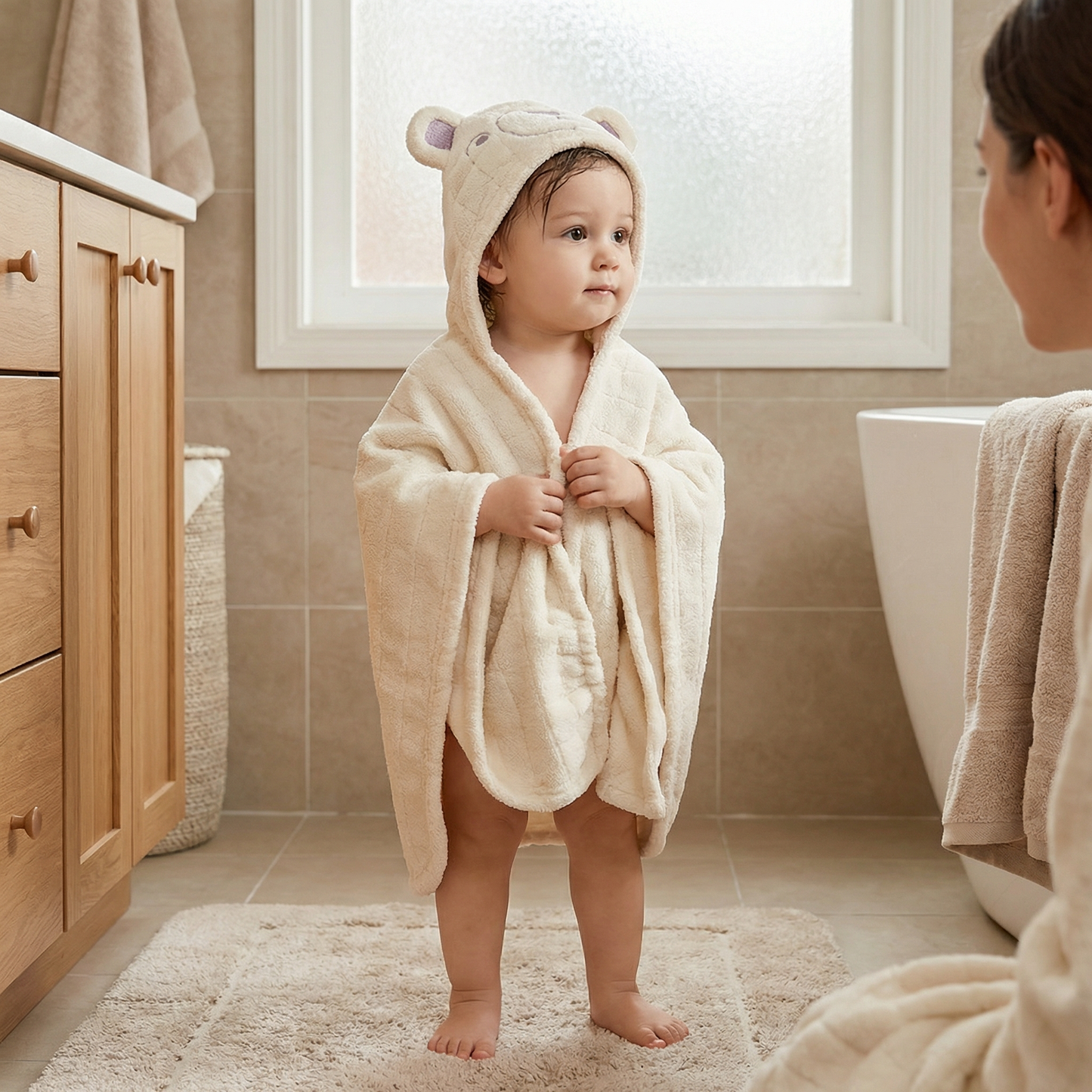 Poncho bébé style ours polaire - Horizon Poncho