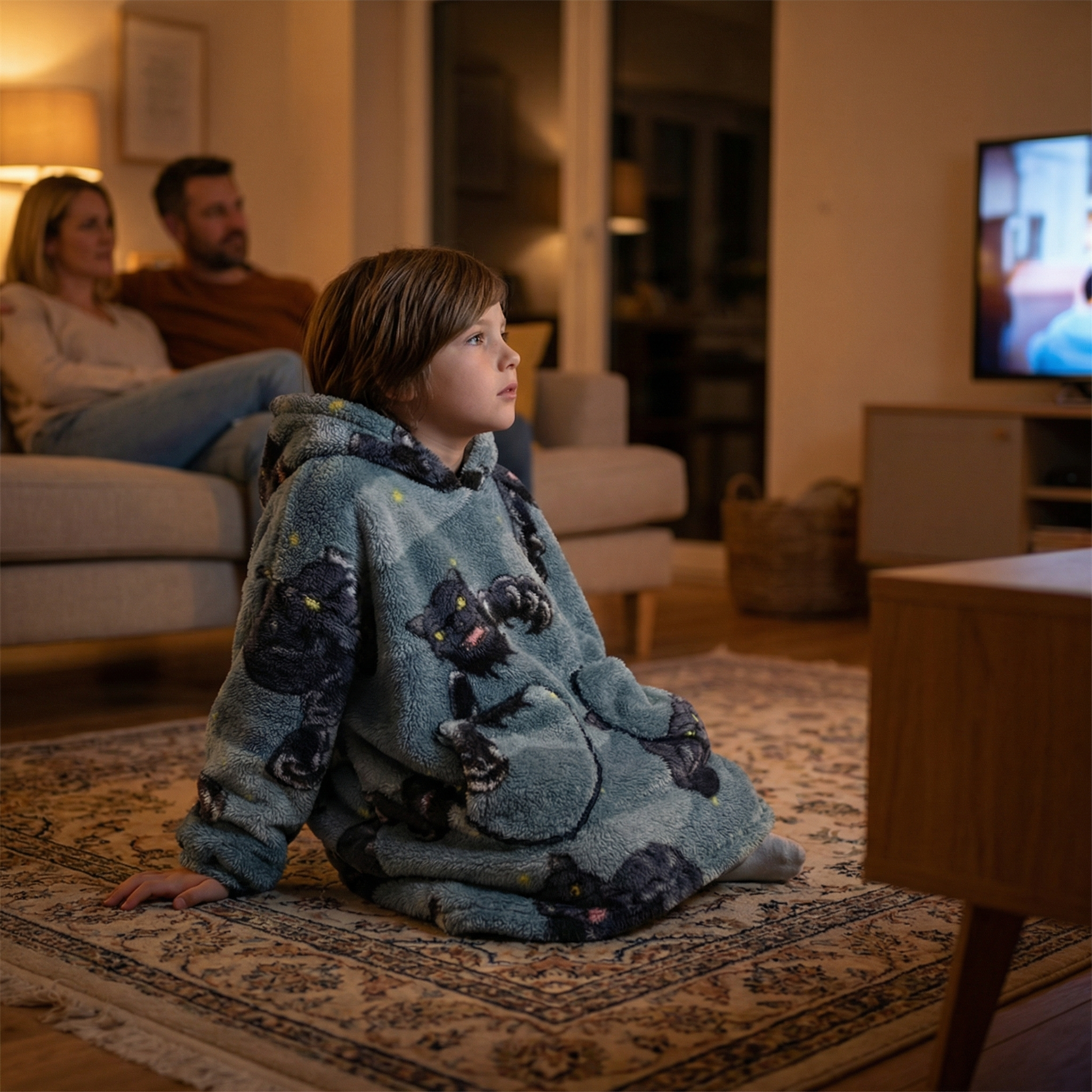 Poncho enfant motif panthère - Horizon Poncho