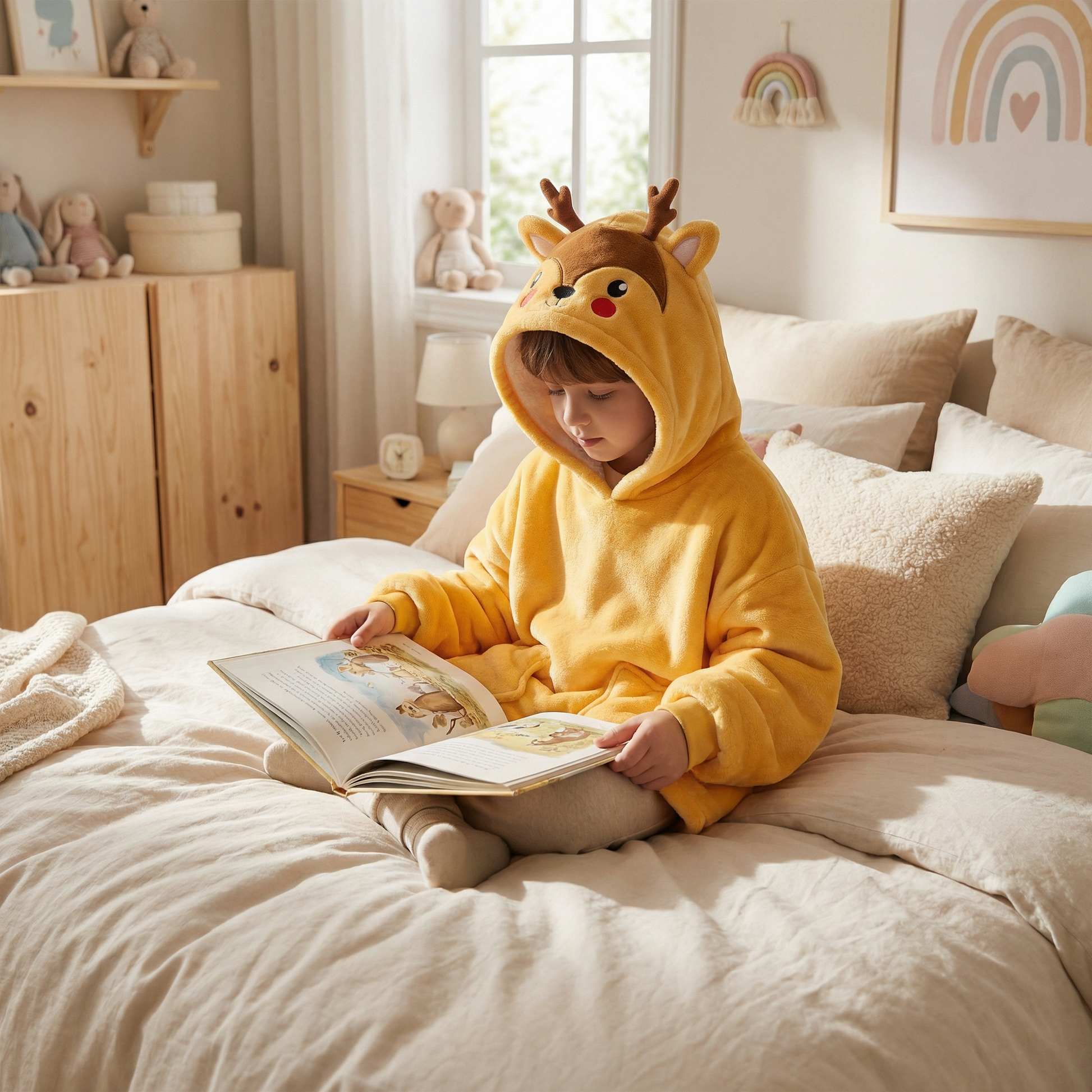 Poncho enfant motif cerf - Horizon Poncho