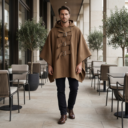 Poncho homme avec ceinture - Horizon Poncho