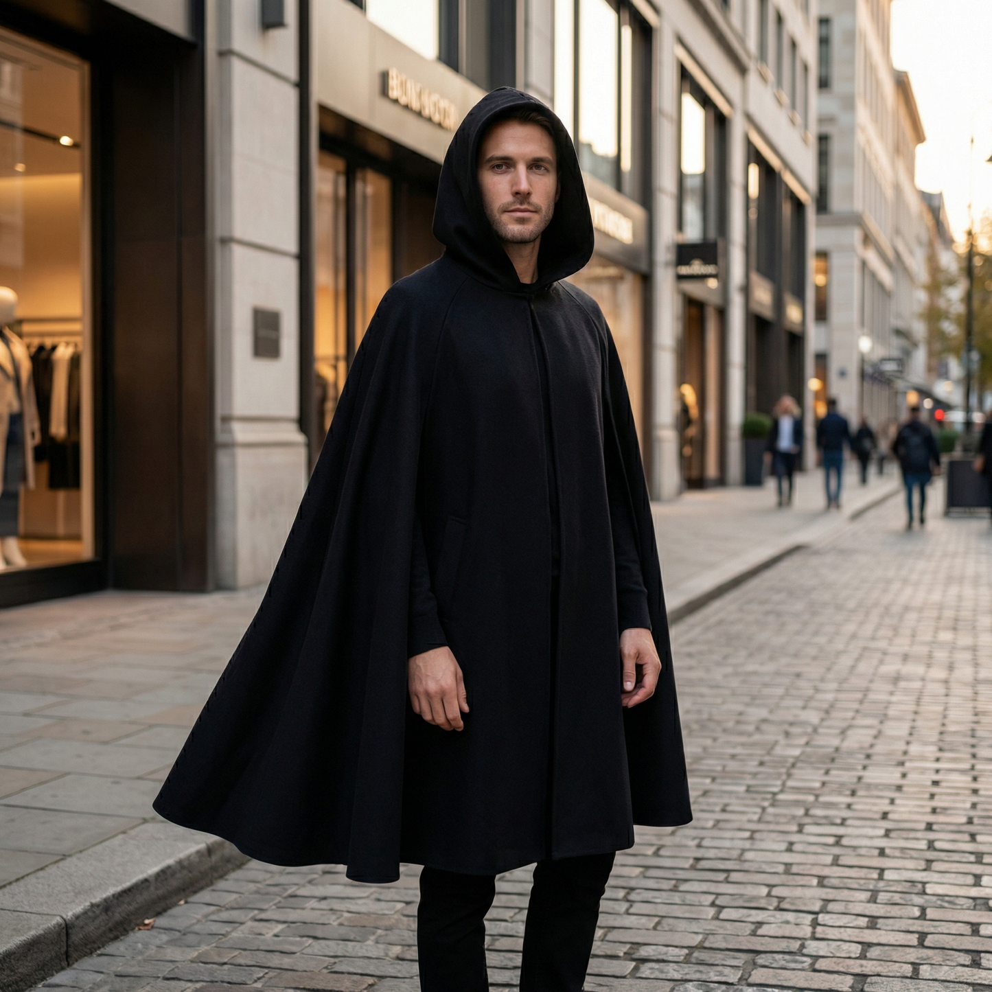 Poncho homme avec capuche style cape - Horizon Poncho