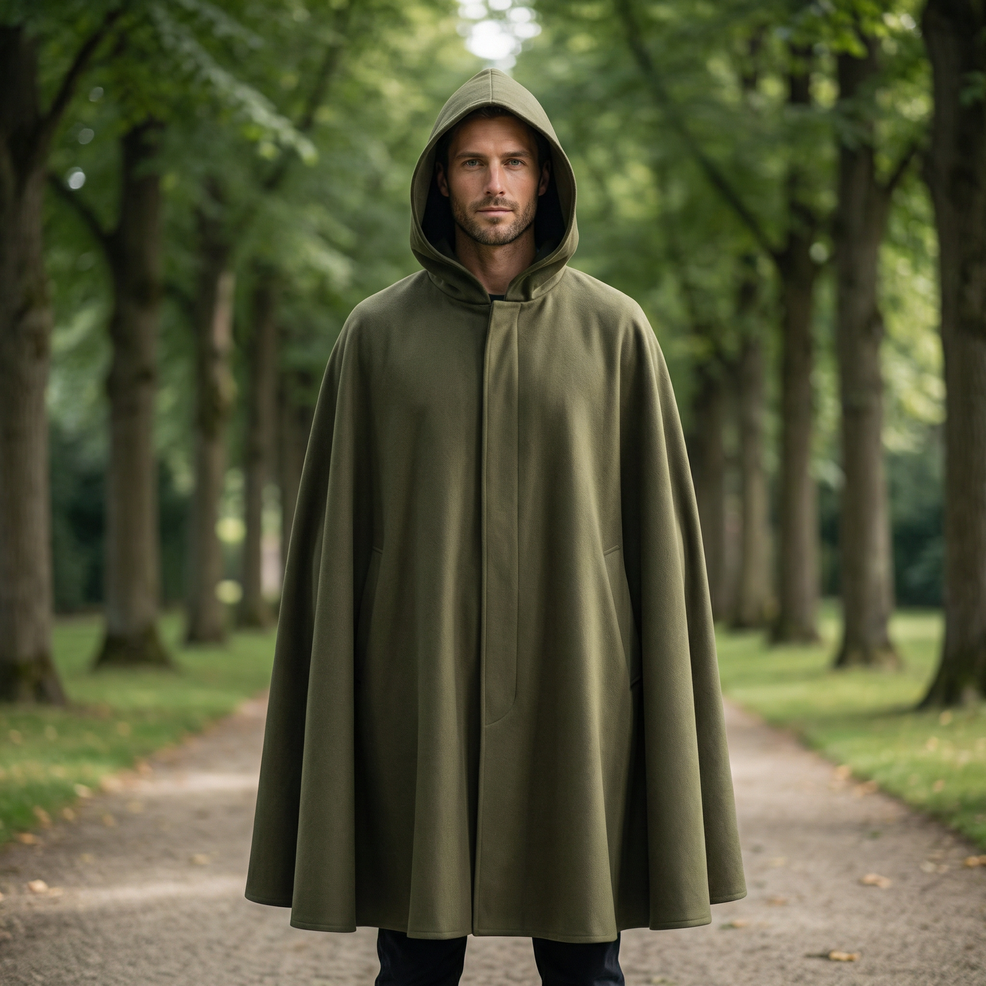Poncho homme avec capuche style cape - Horizon Poncho