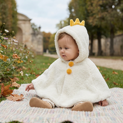 Poncho bébé motif couronne - Horizon Poncho