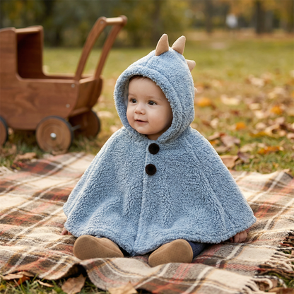 Poncho bébé style dinosaure chaud - Horizon Poncho