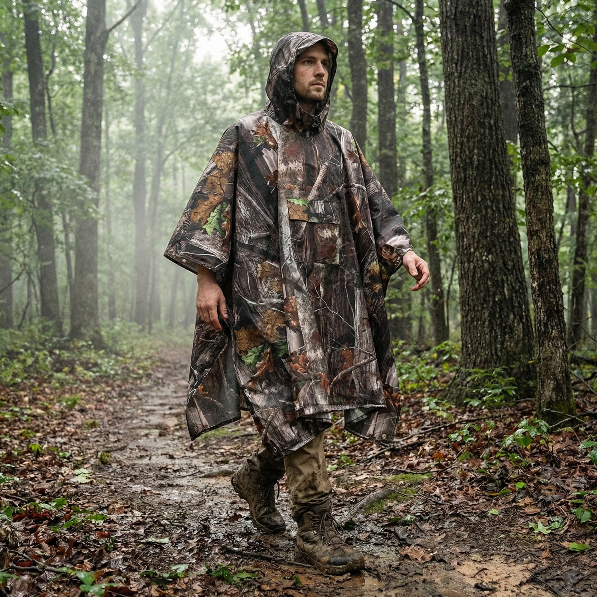 Poncho pluie randonnée camouflage - Horizon Poncho