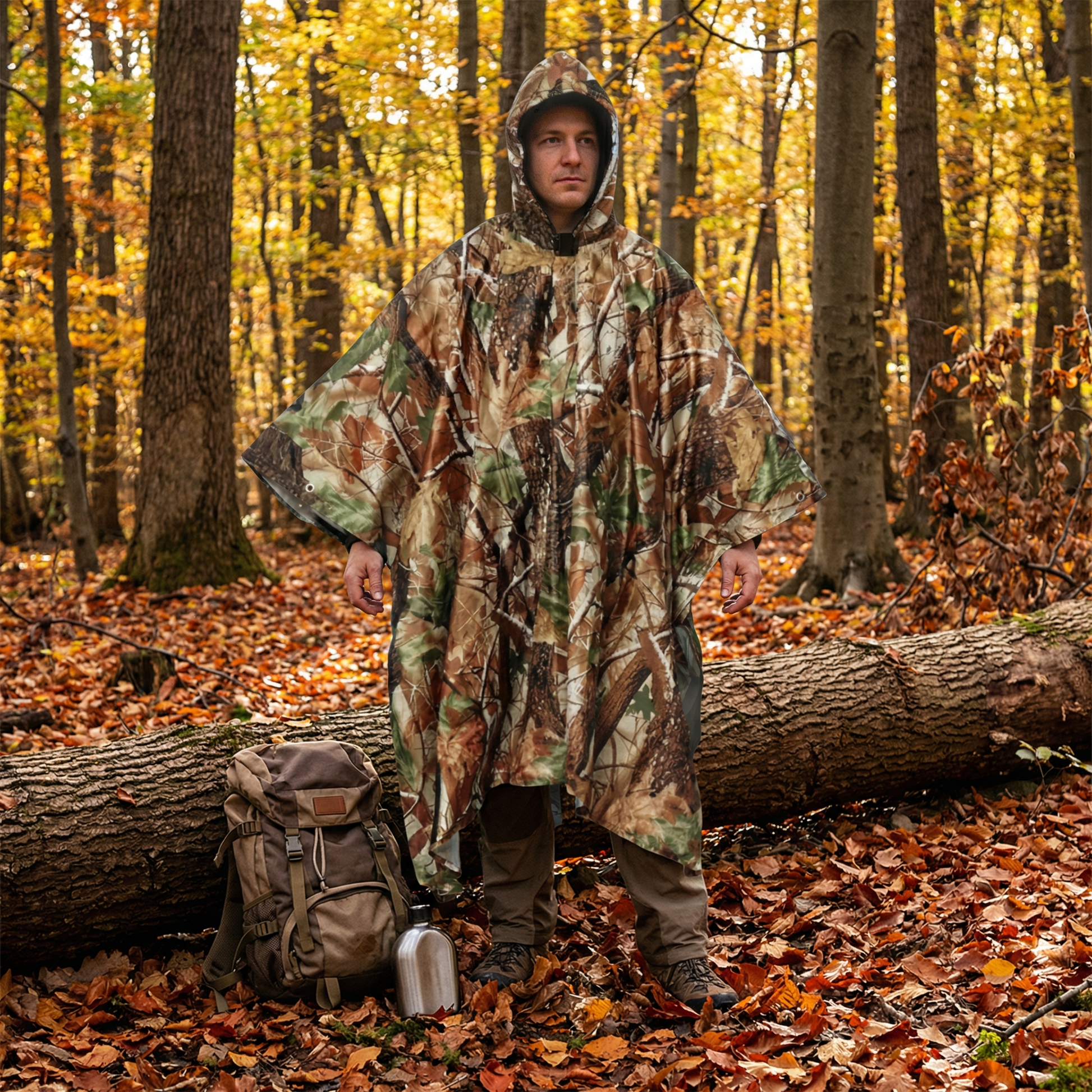 Poncho pluie randonnée camouflage - Horizon Poncho