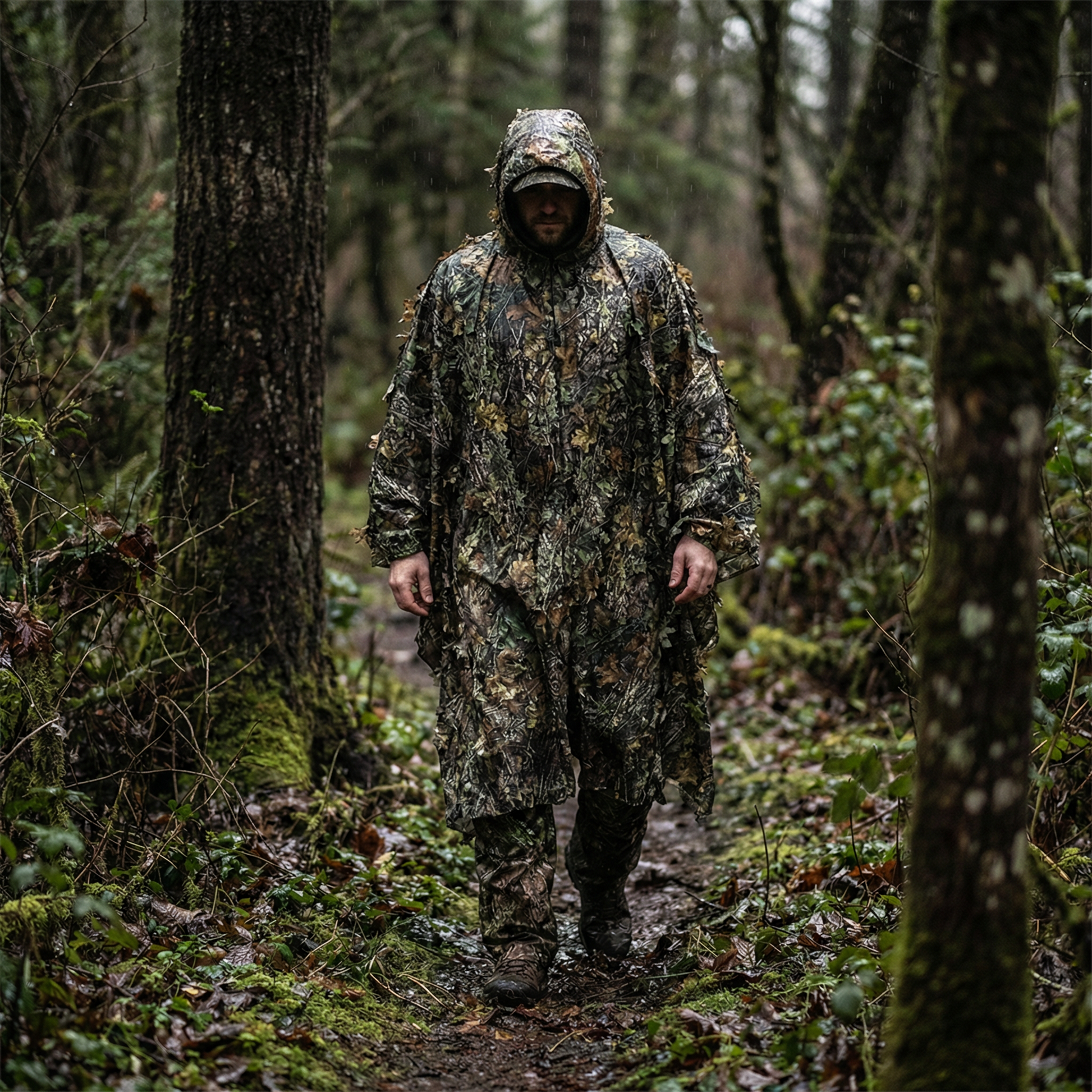 Poncho pluie camouflage feuillu - Horizon Poncho