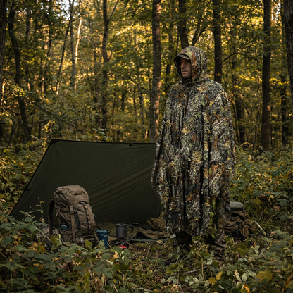 Poncho pluie camouflage feuillu - Horizon Poncho