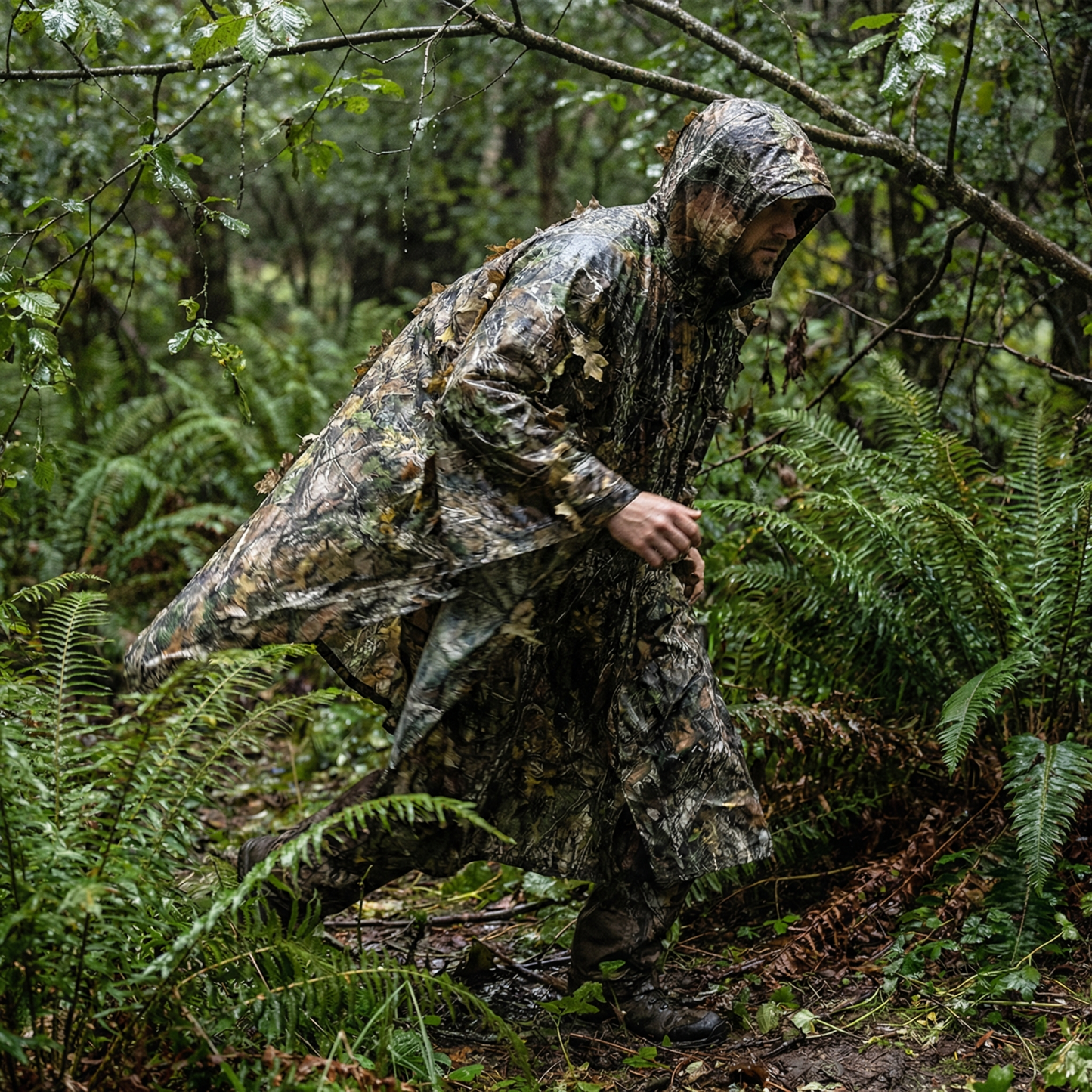 Poncho pluie camouflage feuillu - Horizon Poncho