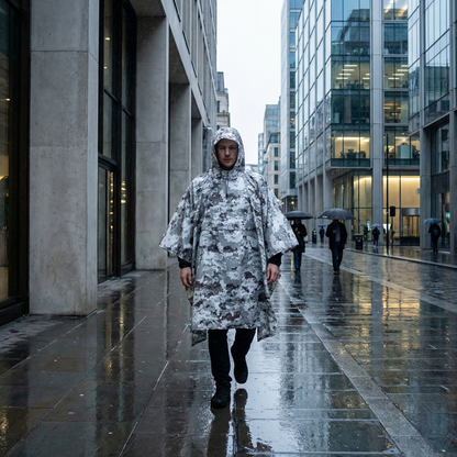 Poncho pluie randonnée camouflage urbain - Horizon Poncho