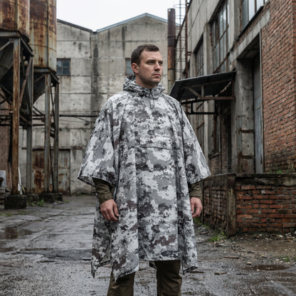 Poncho pluie randonnée camouflage urbain - Horizon Poncho