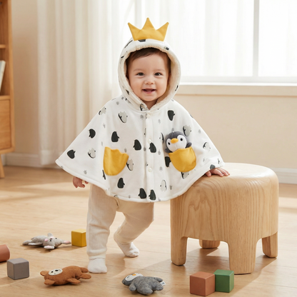 Poncho bébé style pingouin - Horizon Poncho