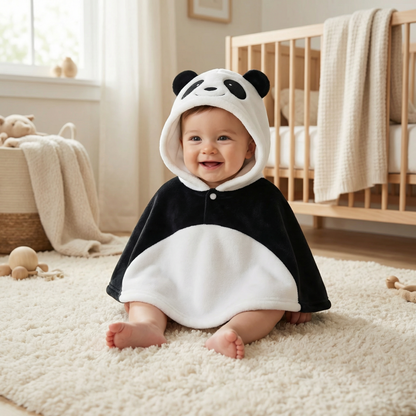 Poncho bébé style panda - Horizon Poncho