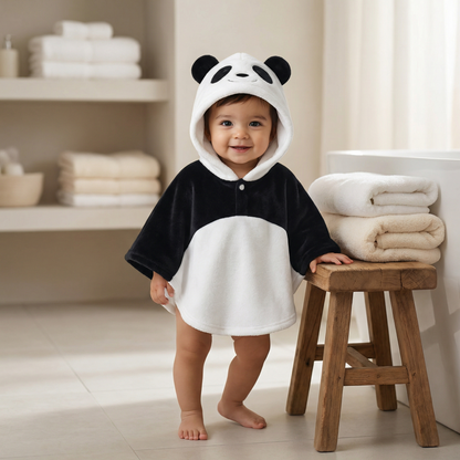 Poncho bébé style panda - Horizon Poncho