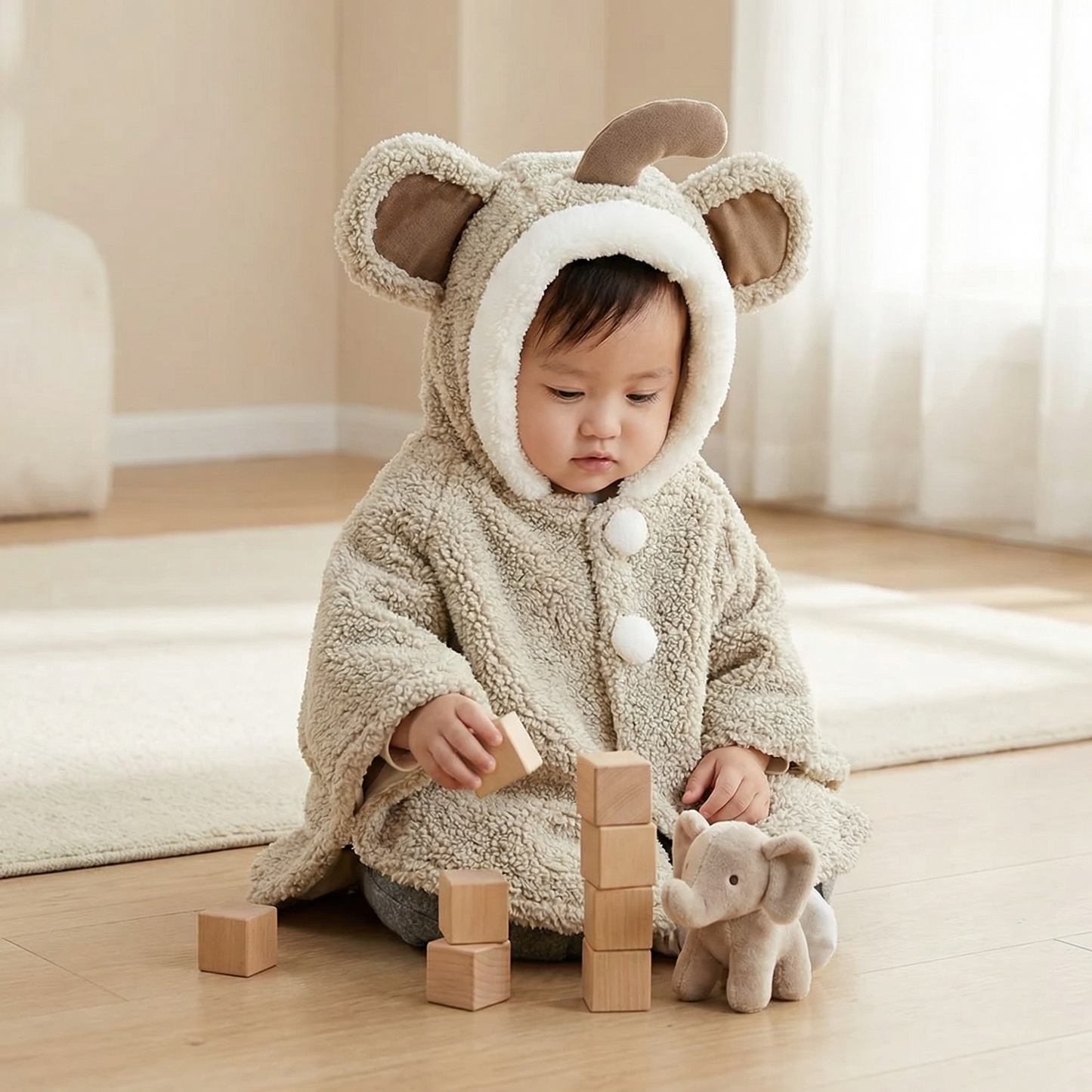 Poncho bébé style éléphant - Horizon Poncho