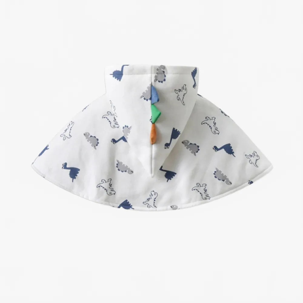 Poncho bébé style dinosaure blanc - Horizon Poncho