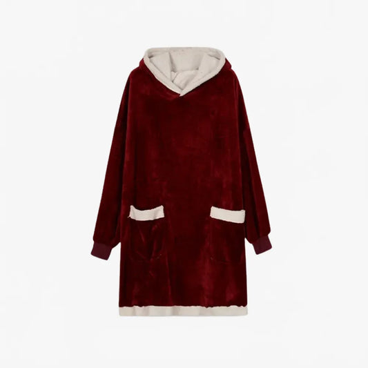 Poncho plaid rouge - Horizon Poncho