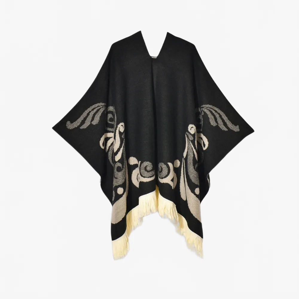 Poncho péruvien motifs ailes - Horizon Poncho