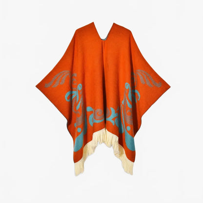 Poncho péruvien motifs ailes - Horizon Poncho