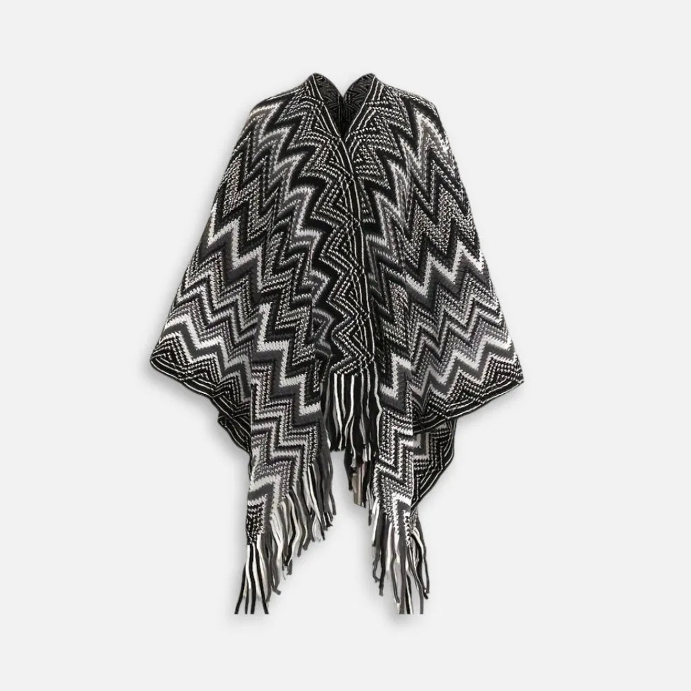 Poncho péruvien motifs aztèques - Horizon Poncho